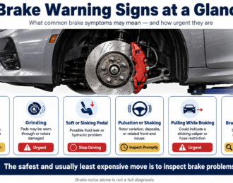 brake warning signs infographic