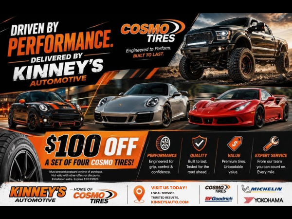 $100 Off Set of 4 Cosmo Tires