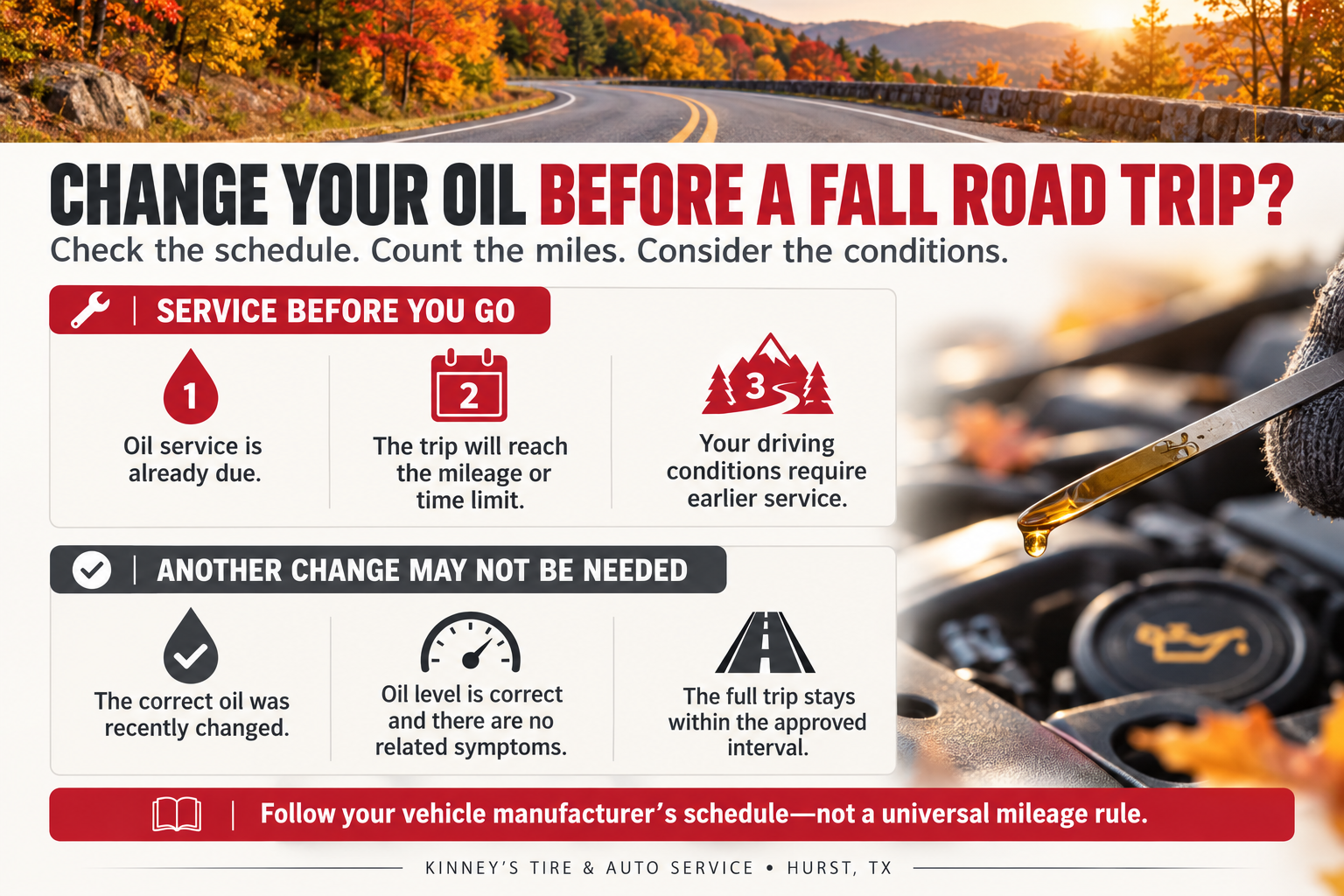 fall oil change infographic